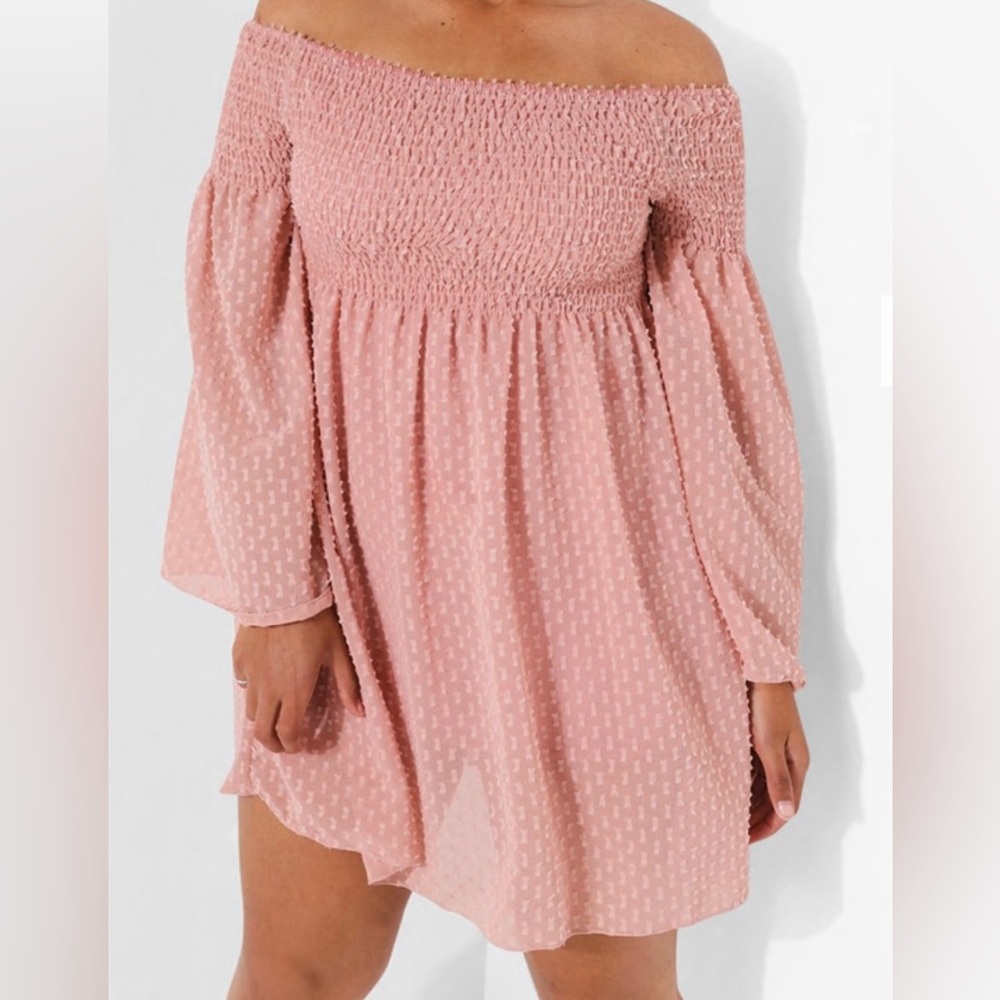 Boohoo Plus Mesh Off The Shoulder Dress Size 14 Brand New